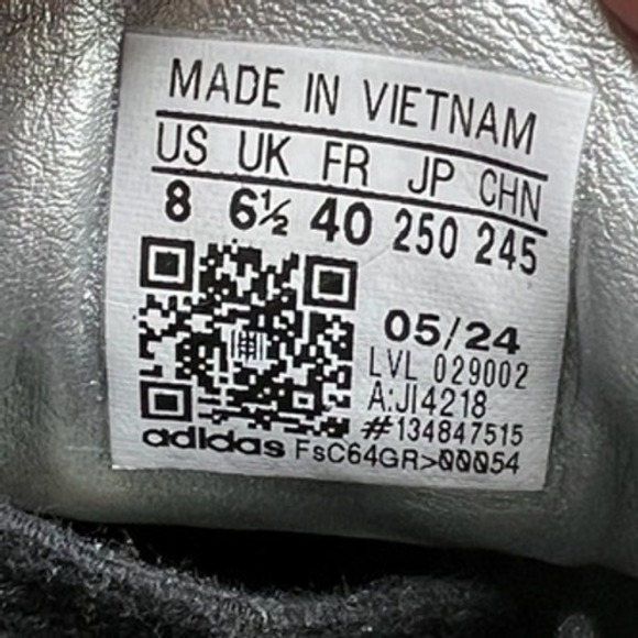 Adidas Samba OG Women's Size 8 Silver Metallic Black Athletic Shoes Sneakers - Picture 9 of 10